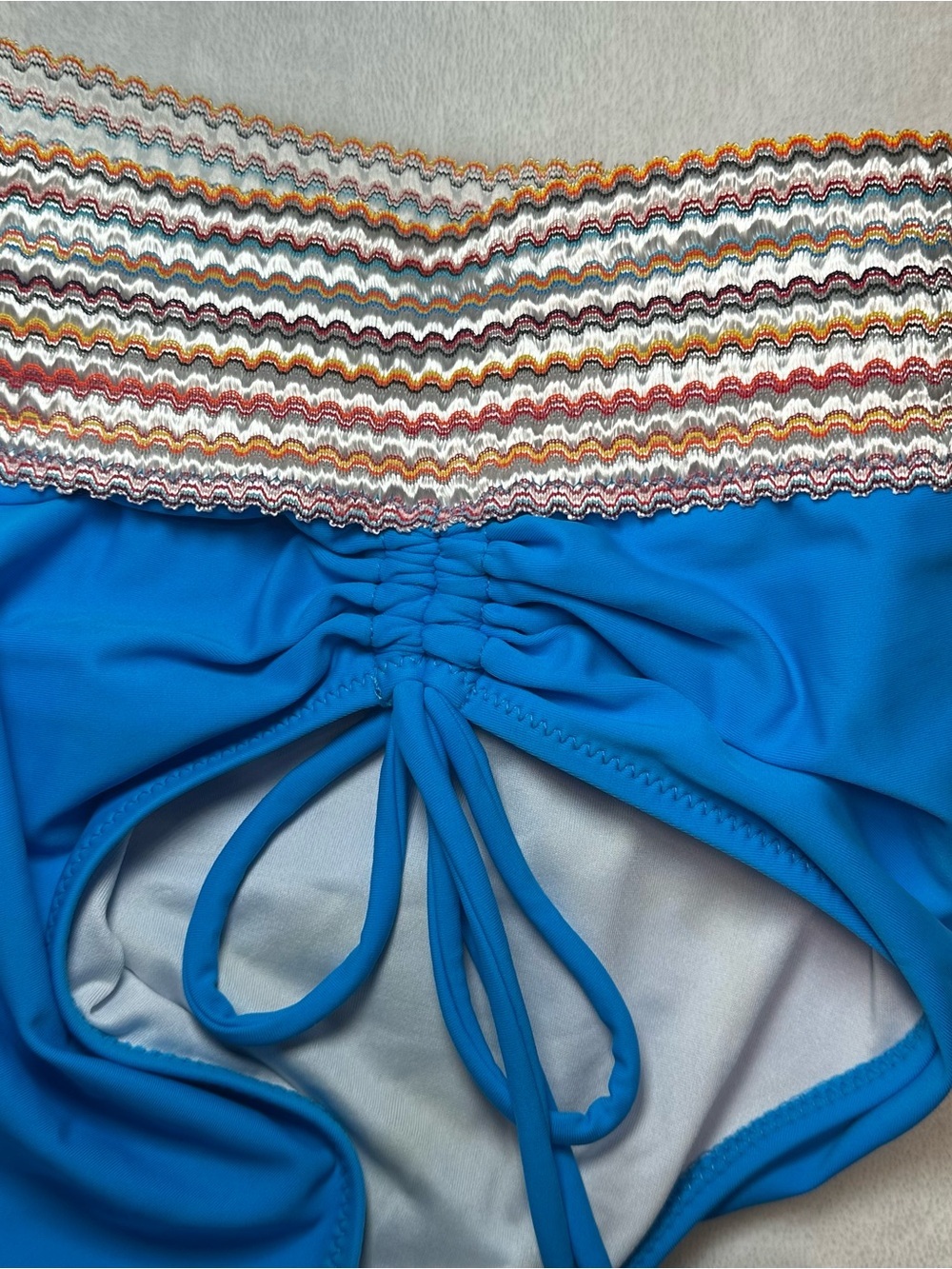 Bright Blue Two Piece Bikini, Large - Picture 5 of 6